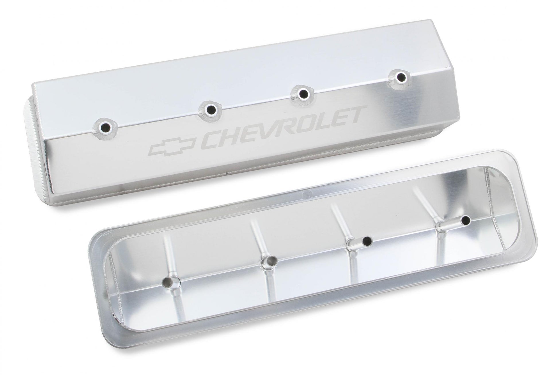GM Licensed Valve Cover Track Series SBC Fabricated Aluminum Center Bolt 1987-1997 Chevrolet Small Block 305-350 Cubic Inch Tall (3.75) No Hole Holley-3