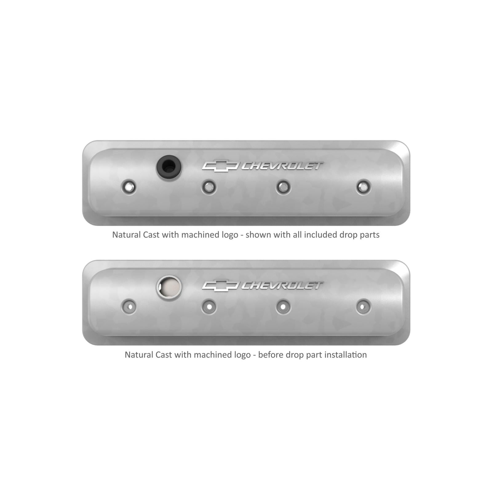 GM Licensed Valve Cover Muscle Series SBC Center Bolt Machined Small Block Chevrolet ZZ6/Vortec Emissions Provision Holley-11