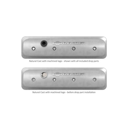 GM Licensed Valve Cover Muscle Series SBC Center Bolt Machined Small Block Chevrolet ZZ6/Vortec Emissions Provision Holley-11