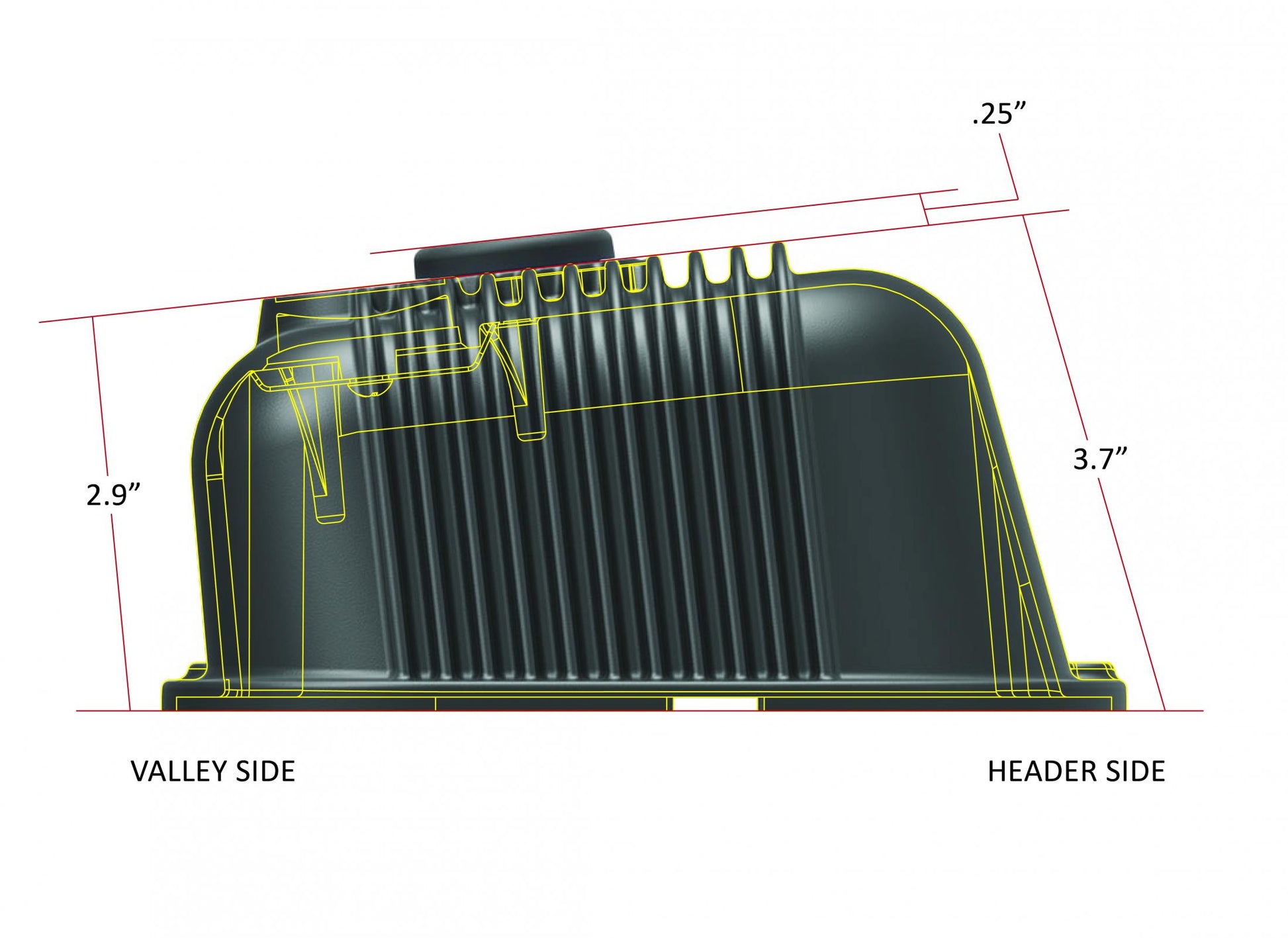 Vintage Series Finned Valve Covers BBC Satin Black Machined Chevrolet Big Block Cast Aluminum Valve Covers Stock or Stock Replacement Valvetrain Holley-2