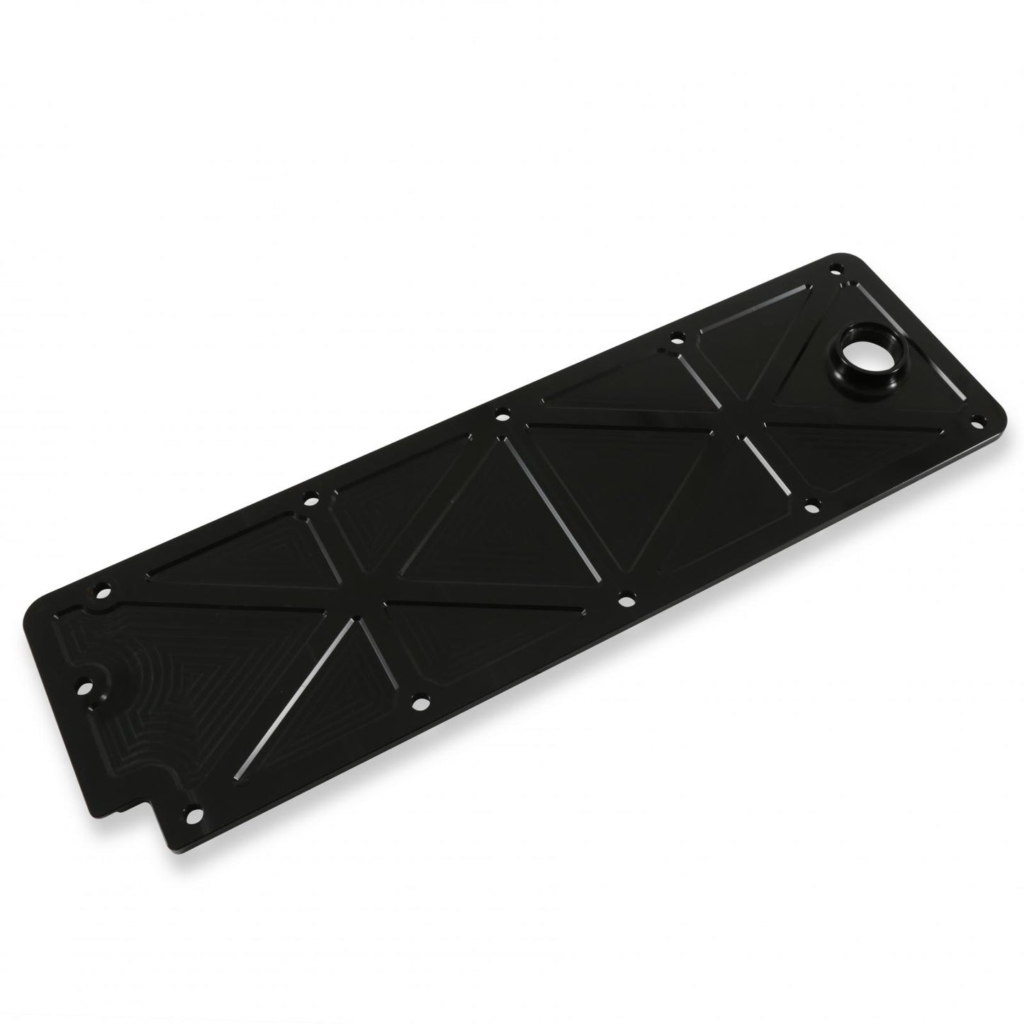 LS Valley Cover with Oil Fill Black Billet for GM LS2/LS3/LS7/LSX Applications, Trussed Design Holley-2