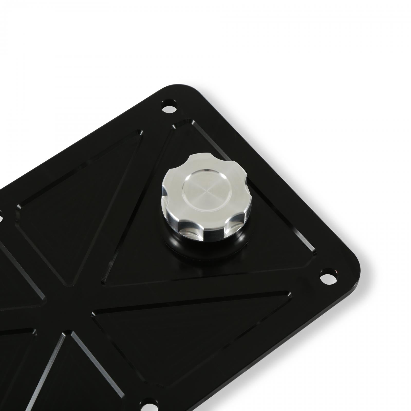 LS Valley Cover with Oil Fill Black Billet for GM LS2/LS3/LS7/LSX Applications, Trussed Design Holley-4