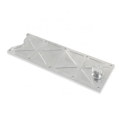 LS Valley Cover with Oil Fill Natural Billet for GM LS1/LS6 Applications, Trussed Design Holley-1
