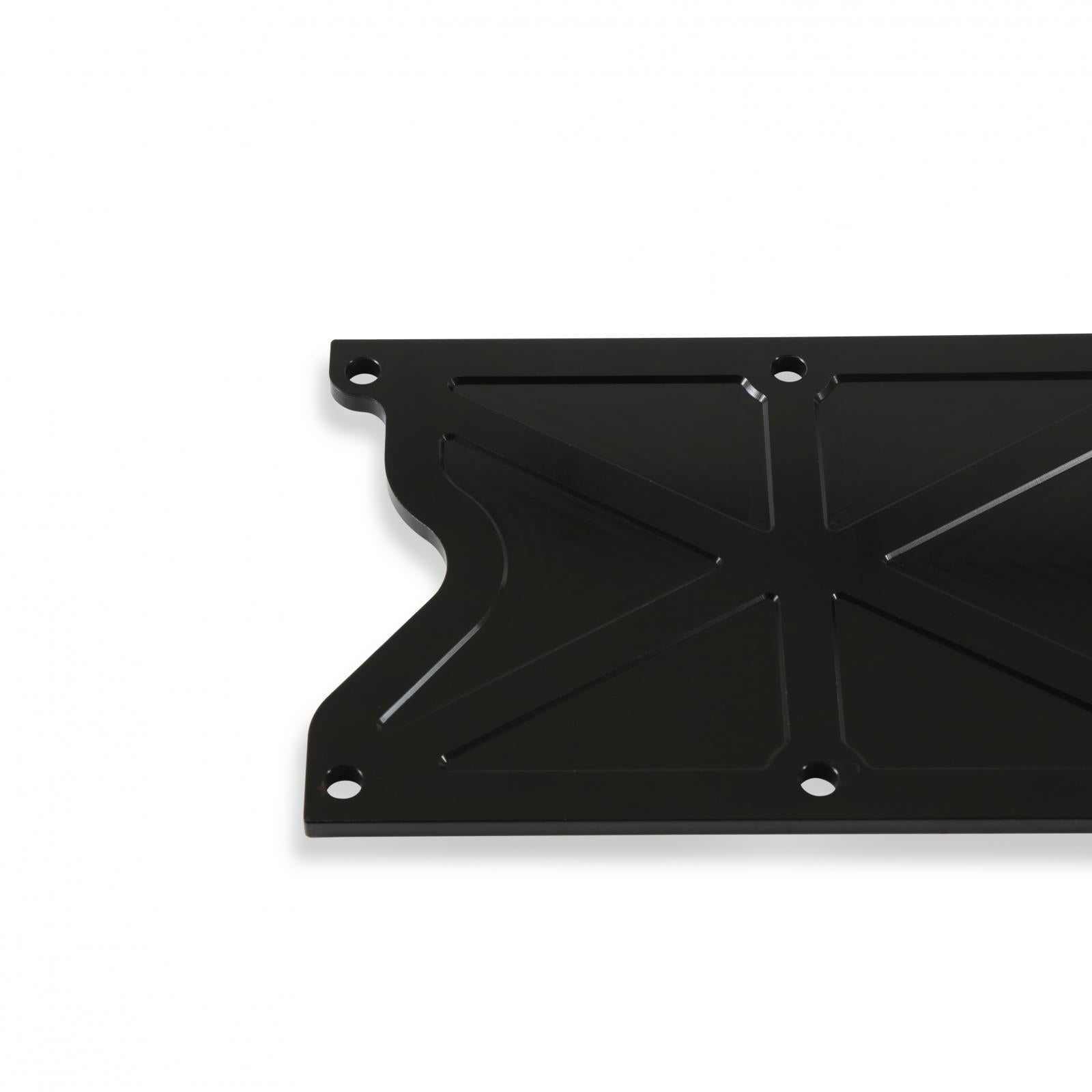LS Valley Cover with Oil Fill Black Billet for GM LS1/LS6 Applications, Trussed Design Holley-3