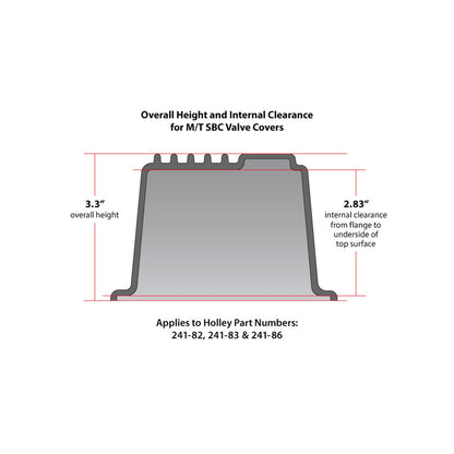 M/T Valve Covers Vintage Style Finned SBC Chevrolet Small Block Perimeter Bolt Cast Aluminum Holley-10
