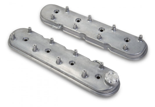 LS Valve Covers Natural Cast Standard Height LS Valve Covers W/ Coil Mounting Posts, Cast Aluminum Natural Cast Finish Holley