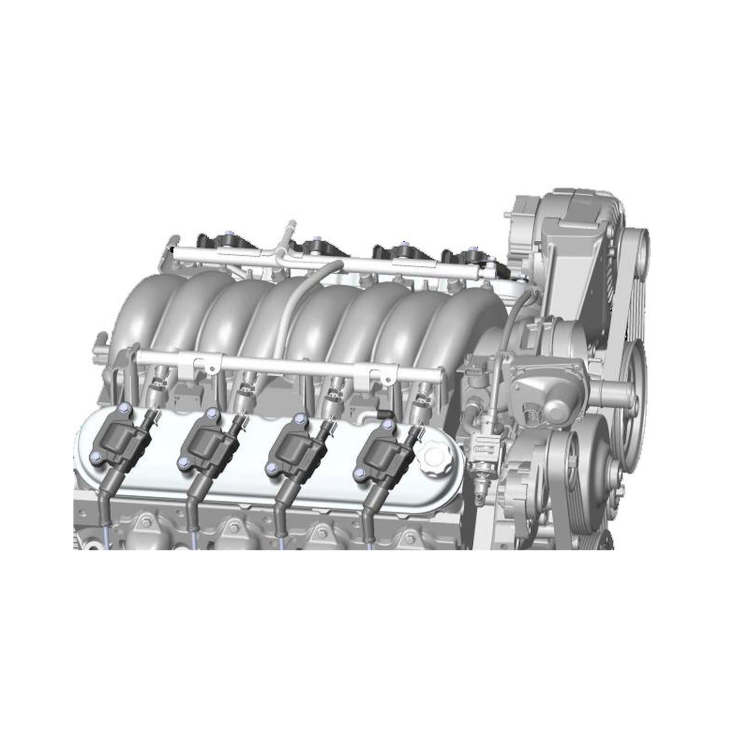 LS Valve Covers Polished Standard Height LS Valve Covers W/ Coil Mounting Posts, Cast Aluminum Polished Finish Holley-1