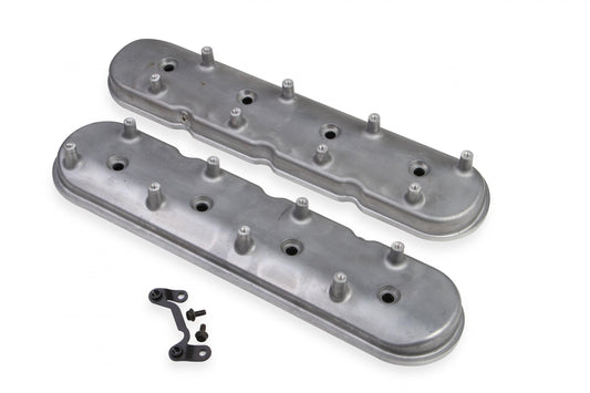Standard Height LS Valve Covers for Dry Sump Applications Natural Cast Standard Height LS Dry Sump Valve Covers Without Oil Fill, Cast Aluminum Natural Cast Finish Holley