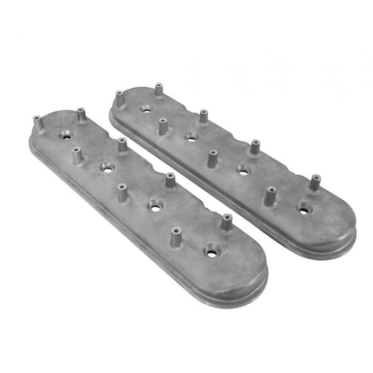 Standard Height LS Valve Covers for Dry Sump Applications Natural Cast Standard Height LS Dry Sump Valve Covers Without Oil Fill, Cast Aluminum Natural Cast Finish Holley-1