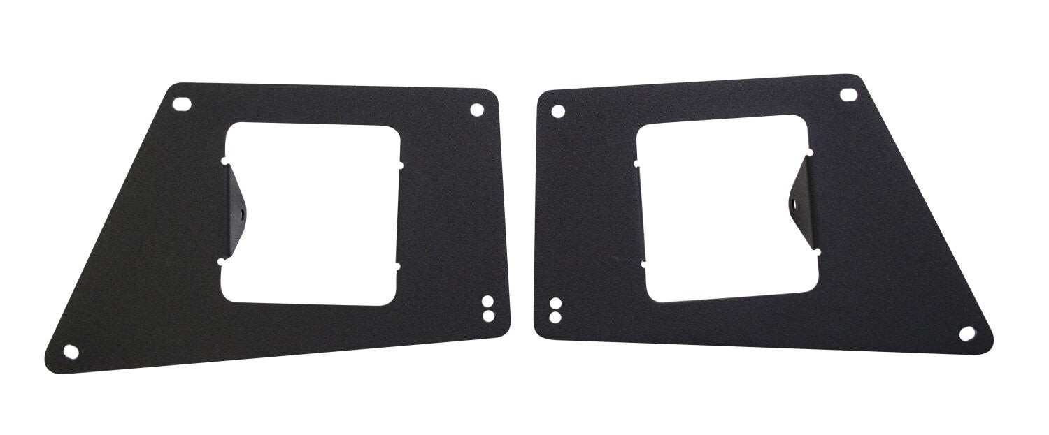 BR5/BR10 Front Light Plates (3x3 Surface Mount) Textured Black 2010-2019 Dodge Ram 2500/3500 2011-2016 Ford F-250/F-350 Go Rhino