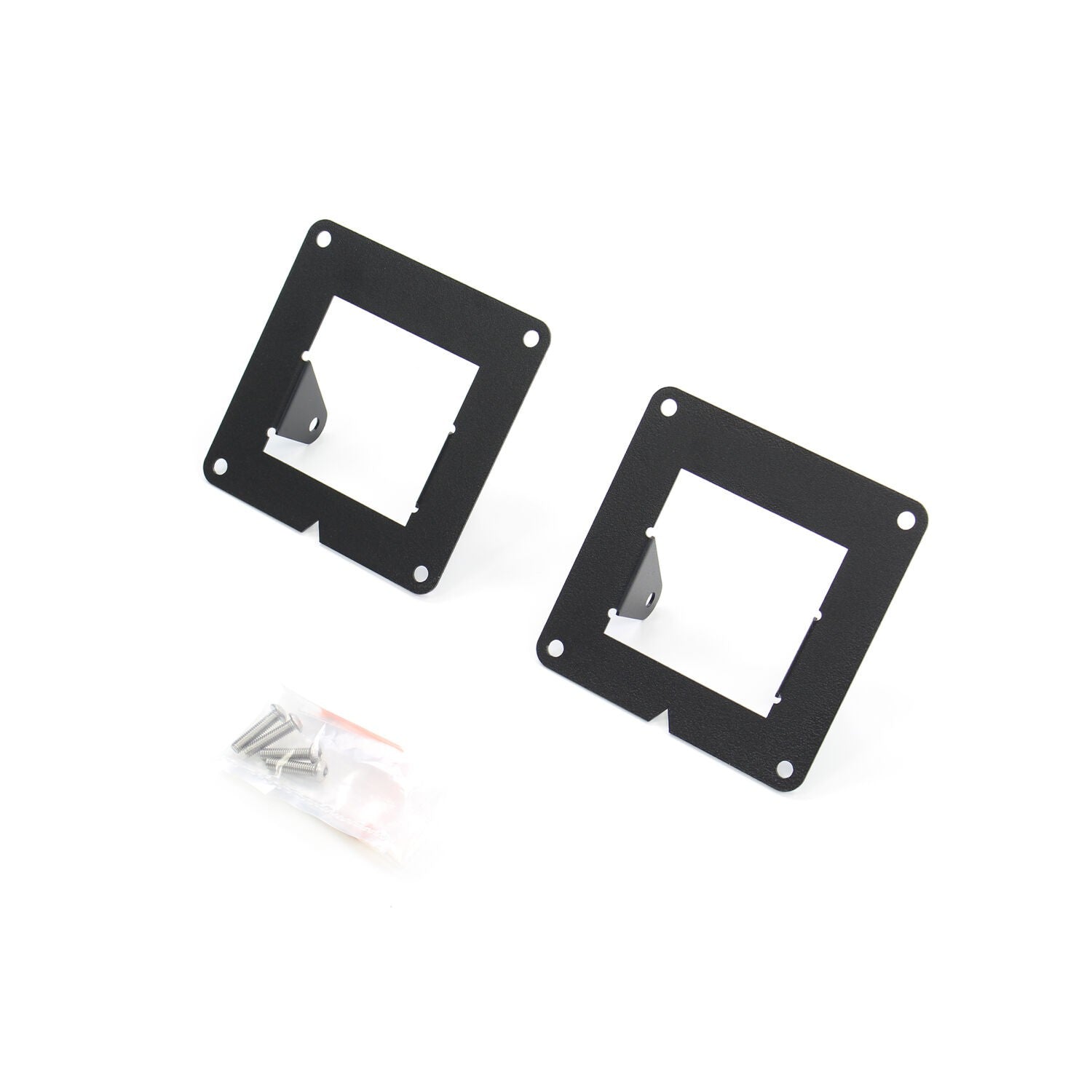 BR6/BR11 Light Plates Textured Black Designed for Rigid D-Series 2010-2018 Dodge Ram 2500/3500 Without Park Sense Go Rhino-2