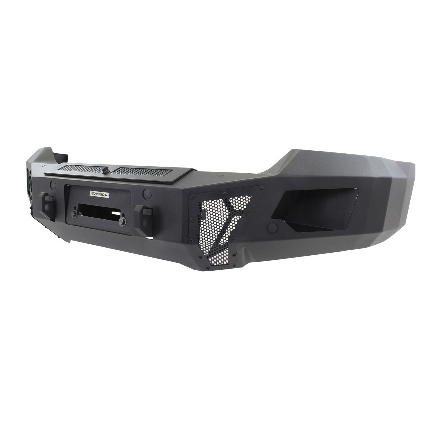 BR6 Front Bumper Replacement Textured Black 2016-2018 Silverado 1500 Go Rhino-2