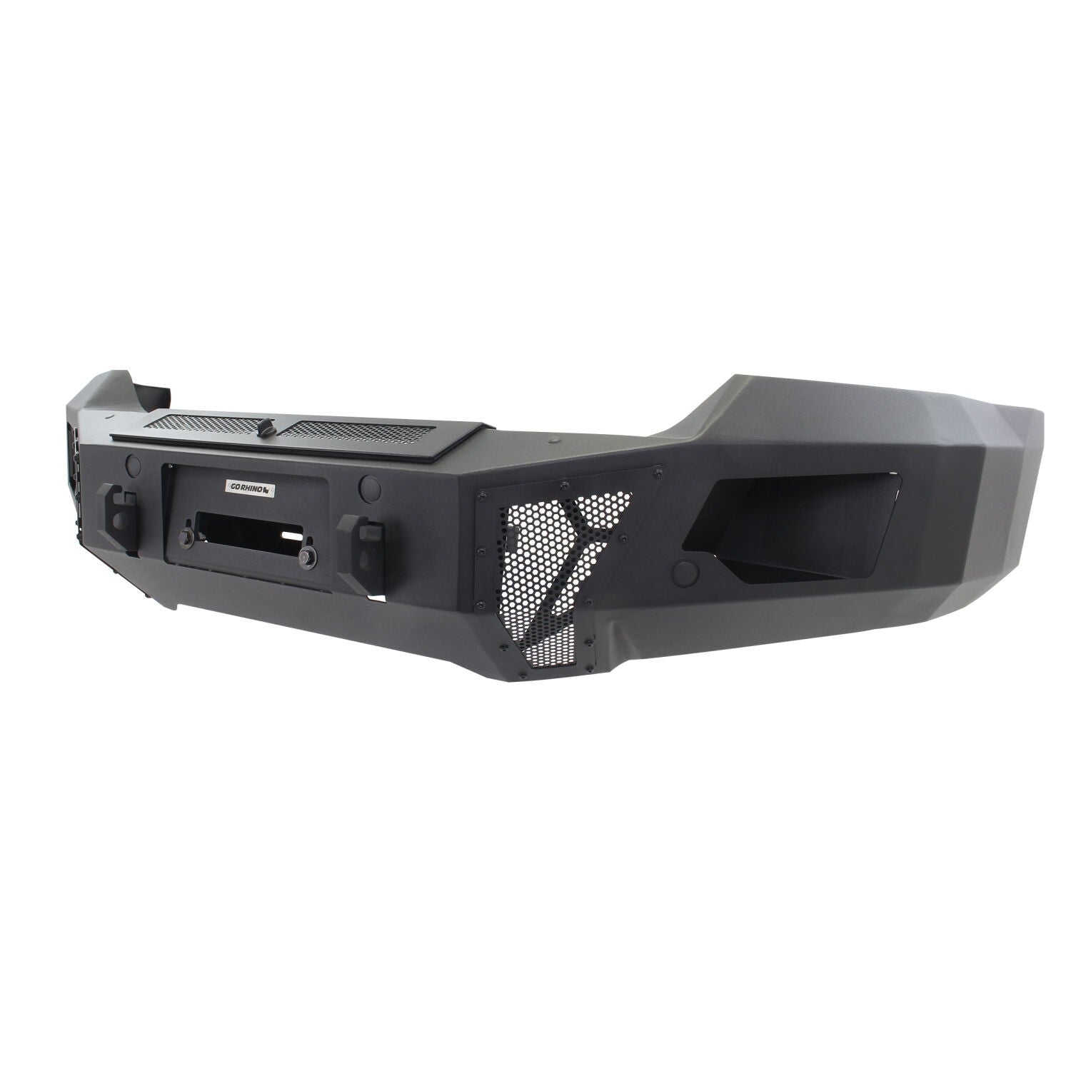 BR6 Front Bumper Replacement Textured Black 2016-2018 Silverado 1500 Go Rhino-2