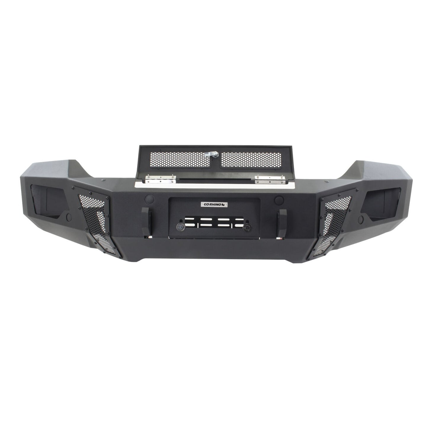 BR6 Front Bumper Replacement Textured Black 2016-2018 Silverado 1500 Go Rhino-3