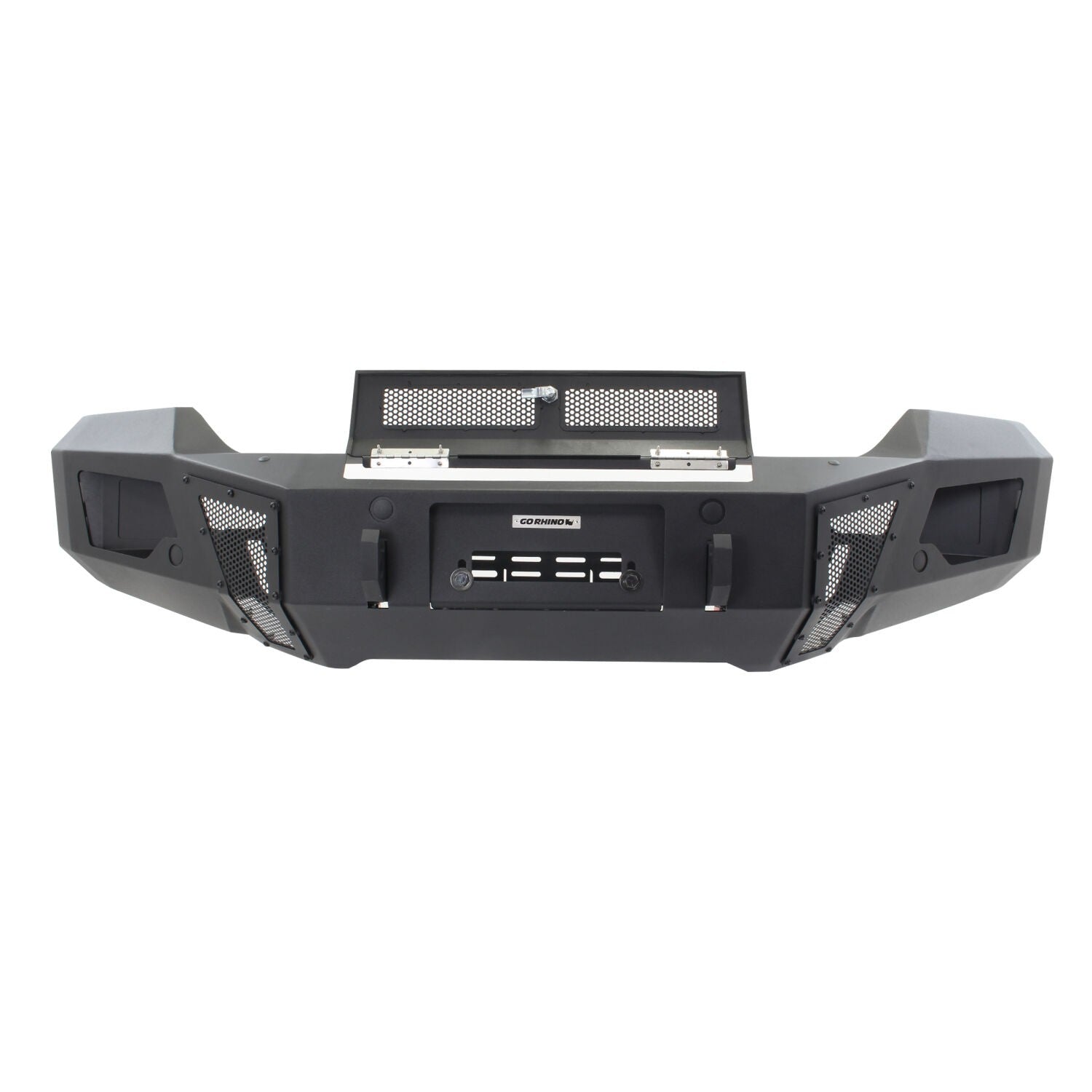 BR6 Front Bumper Replacement Textured Black 2016-2018 Silverado 1500 Go Rhino-3