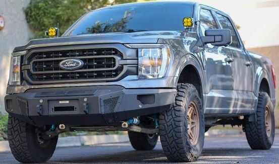 BR6 Winch Ready Front Bumper for Ford F 150 Textured Black 2021-2023 Ford F-150 Go Rhino-4