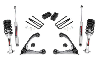 3.5 Inch Suspension Lift Kit w/Upper Control Arms N3 Struts & Shocks 07-13 Silverado/Sierra 1500 Rough Country