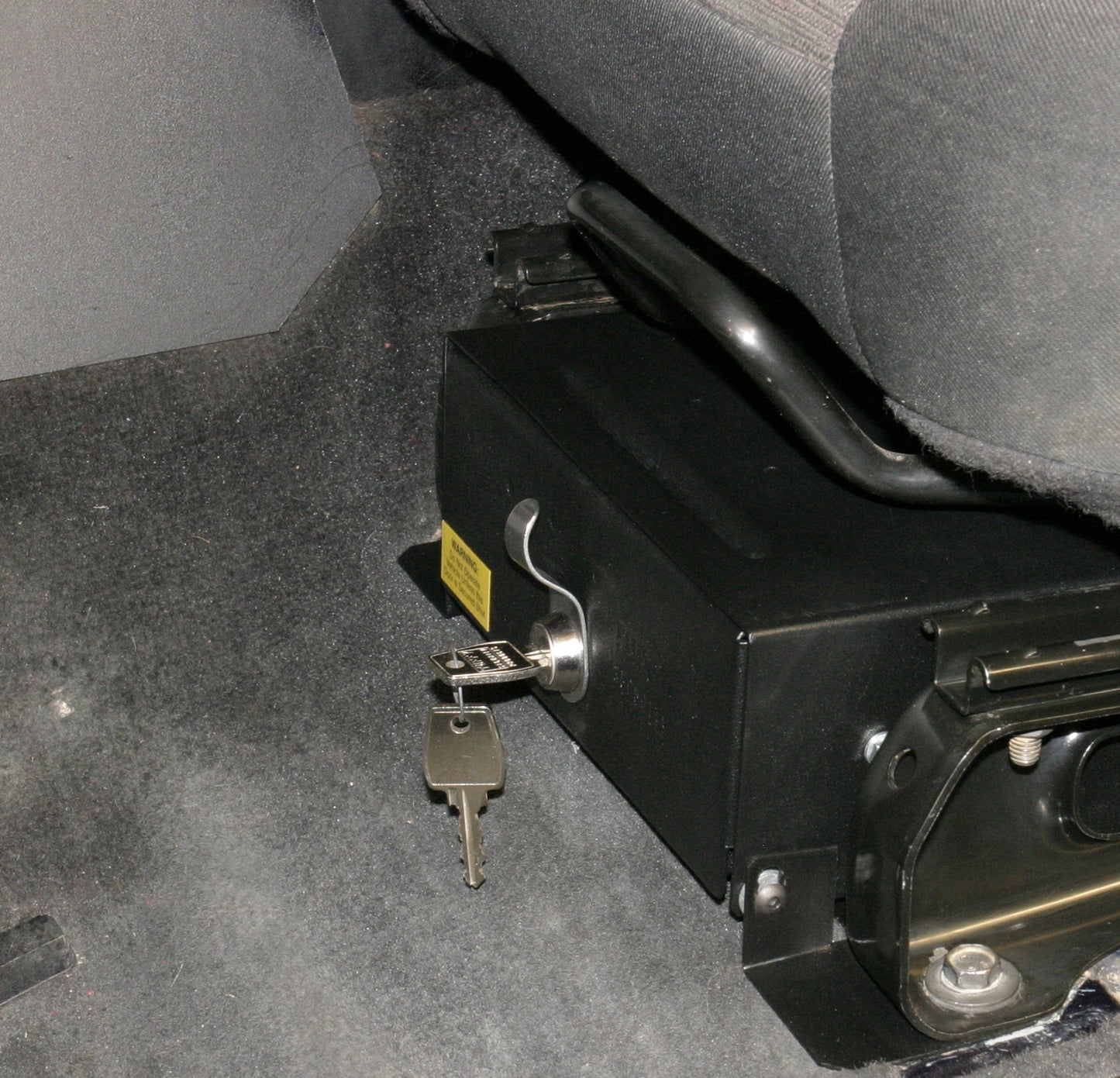 Front Driver Side Underseat Drawer - 97-06 Wrangjer TJ w/o Flip Seat Black Products Tuffy Security