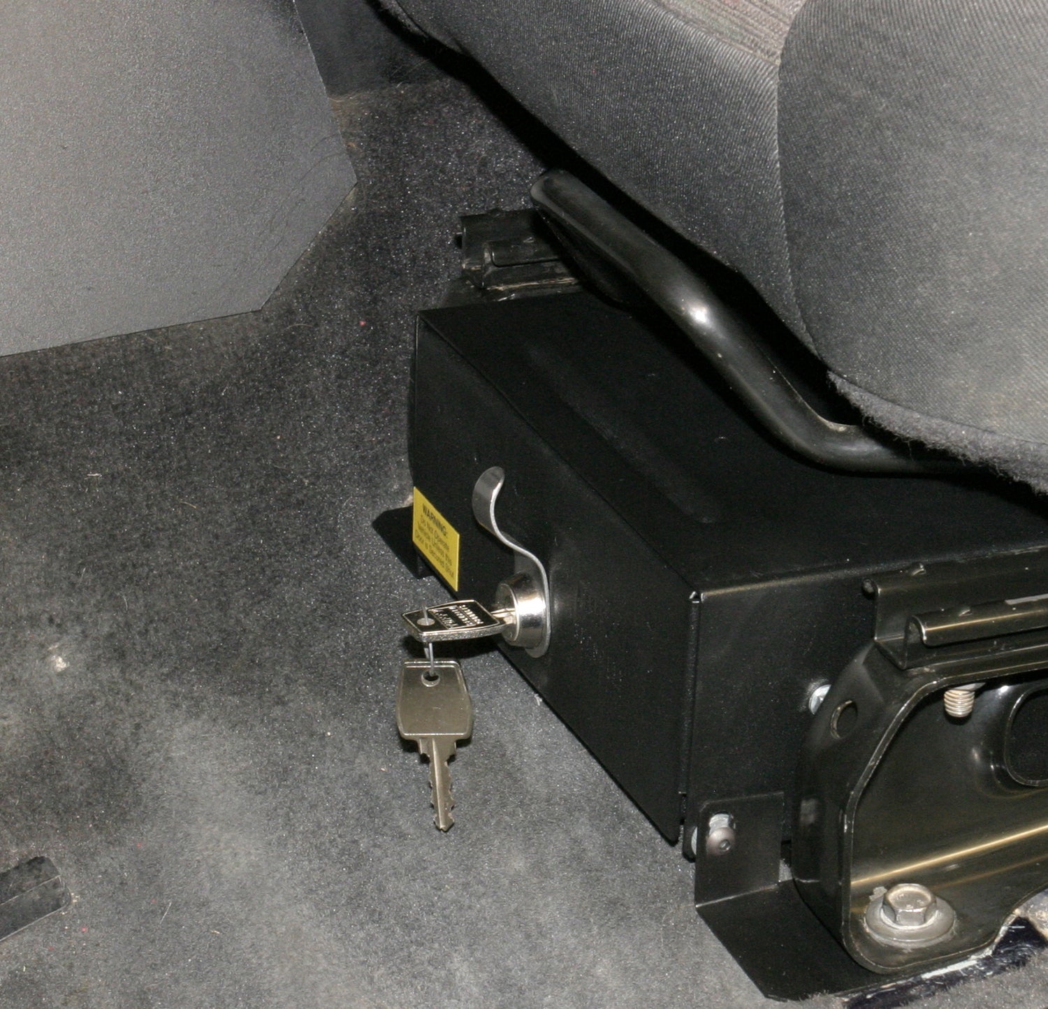 Front Driver Side Underseat Drawer - 97-06 Wrangjer TJ w/o Flip Seat Black Products Tuffy Security