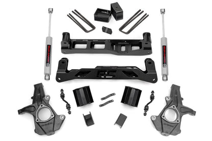5 Inch Suspension Lift Kit w/N2.0 14-18 Silverado/Sierra 1500 2WD Aluminum/Stamped Steel Rough Country