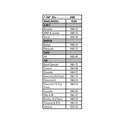 Chrome Dust Caps 1.790 Inch diameter Mr Gasket-1