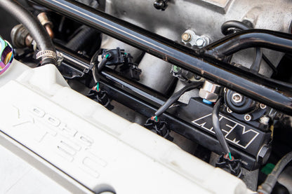 High Volume Fuel Rails Fits Acura B18B1, B18C1, and B18C5 Black AEM Electronics