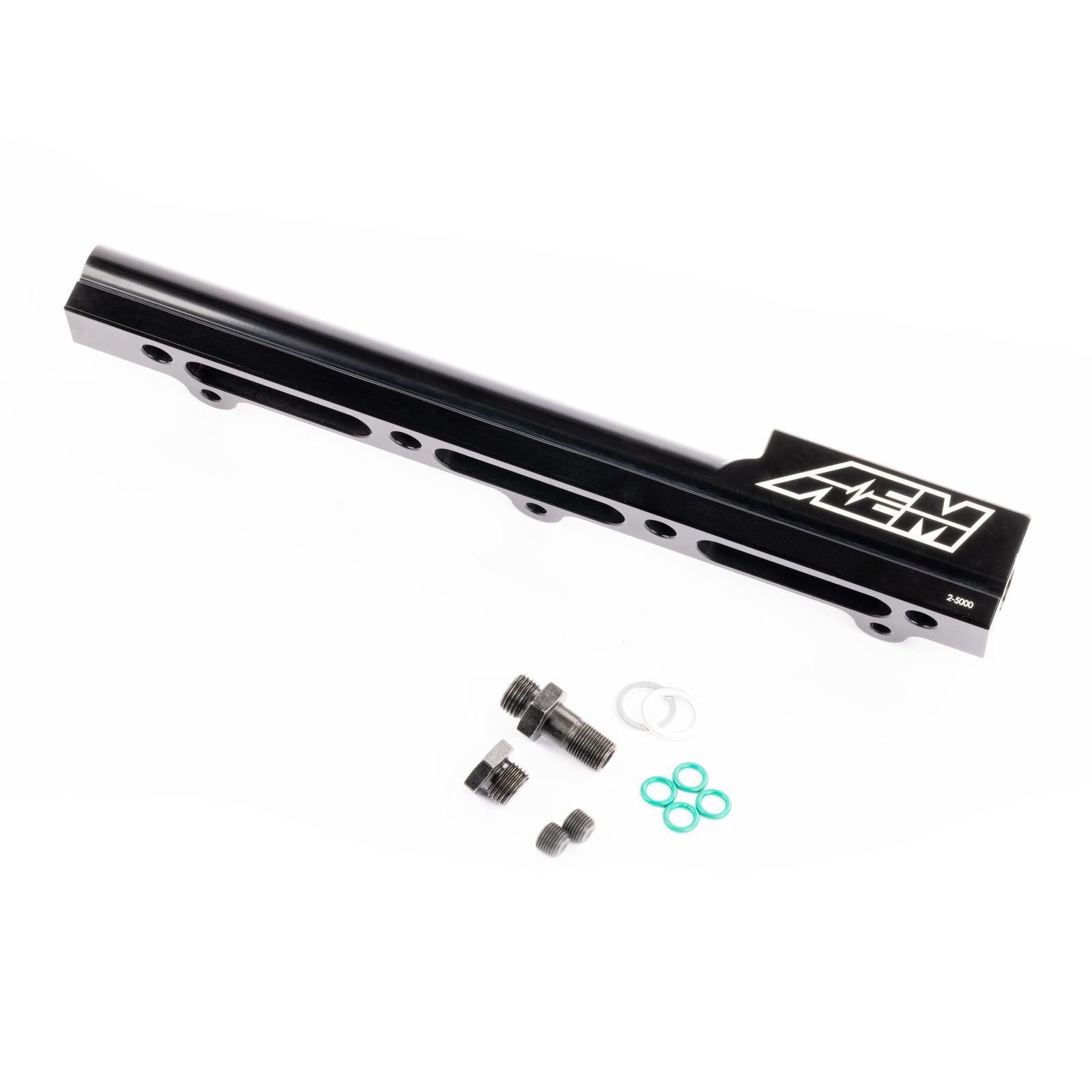 High Volume Fuel Rails Fits Acura B18B1, B18C1, and B18C5 Black AEM Electronics-4