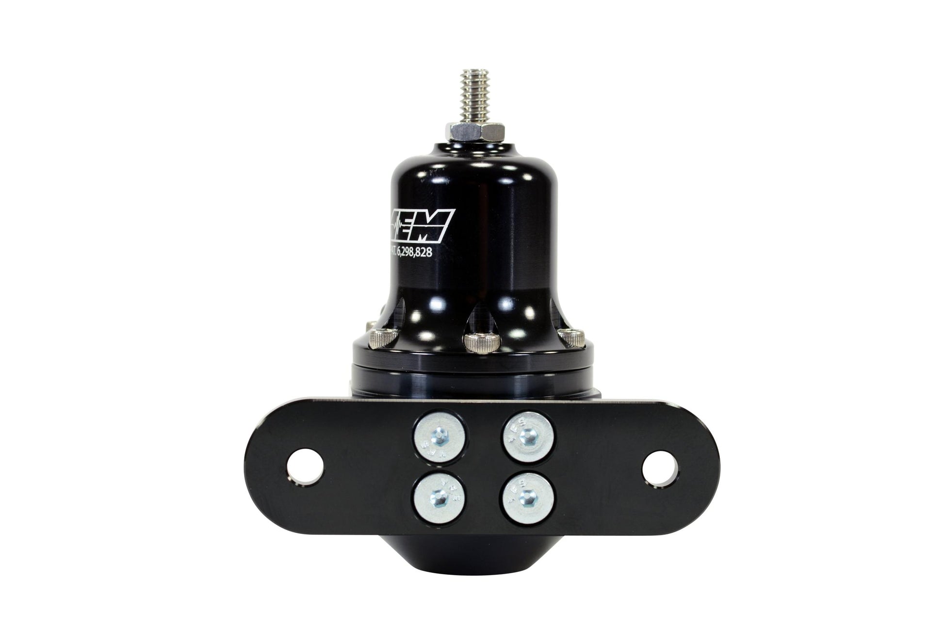 Hi-Cap Universal Adjustable Fuel Pressure Regulator Inlet 2 x -6AN (9/16-18) Outlet -6AN Gauge Port 1/8 Inch NPT Black AEM Electronics-7