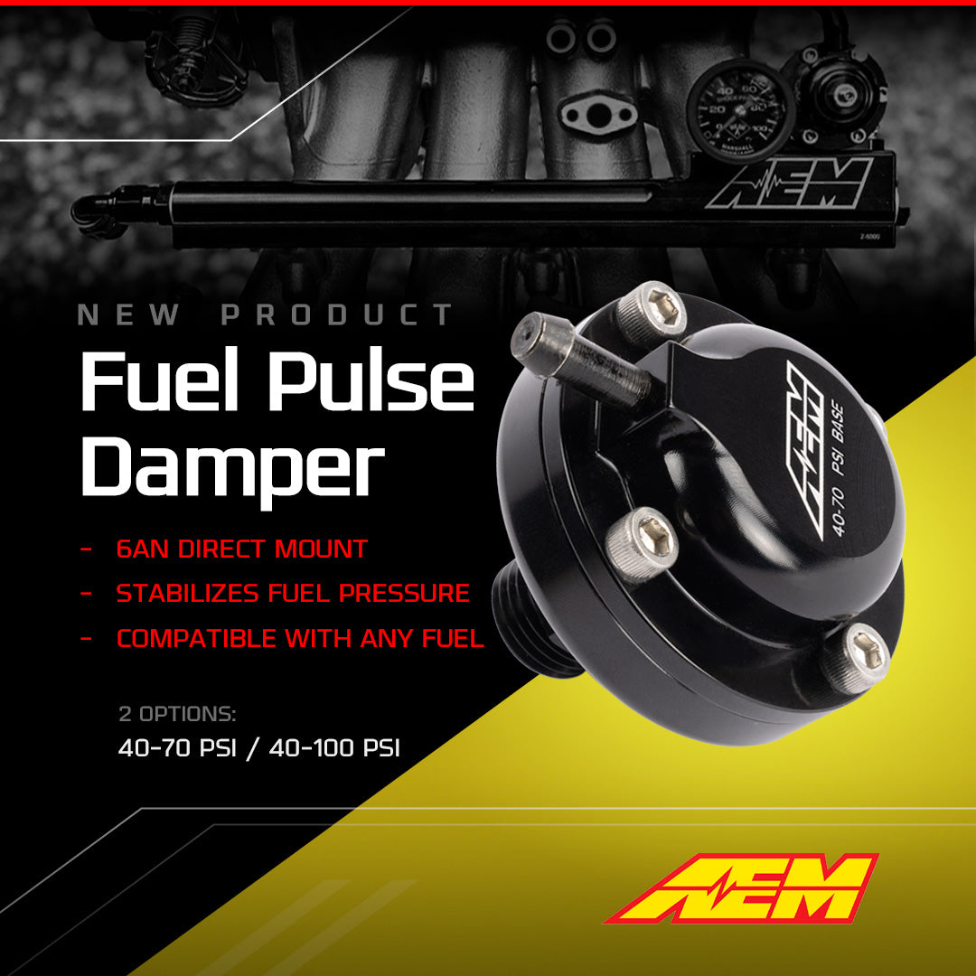 6AN ORB 40-70 PSI Fuel Pulse Damper AEM Electronics