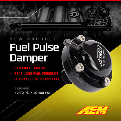 6AN ORB 40-70 PSI Fuel Pulse Damper AEM Electronics