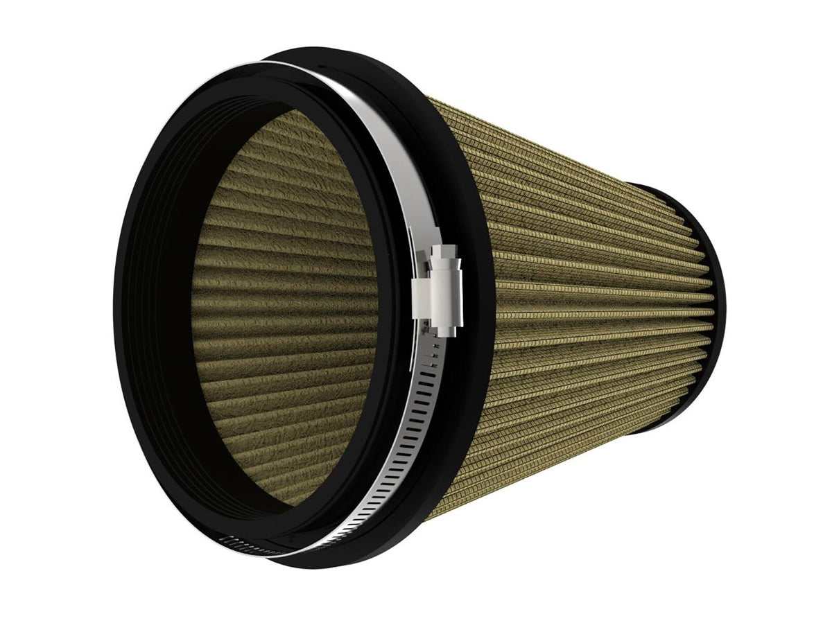 Magnum Flow Universal Clamp-On Air Filter w/ Pro Guard 7 Media 6 Inch F X 7-1/2 Inch B X 4-3/4 Inch T X 8 Inch H aFe Power-1