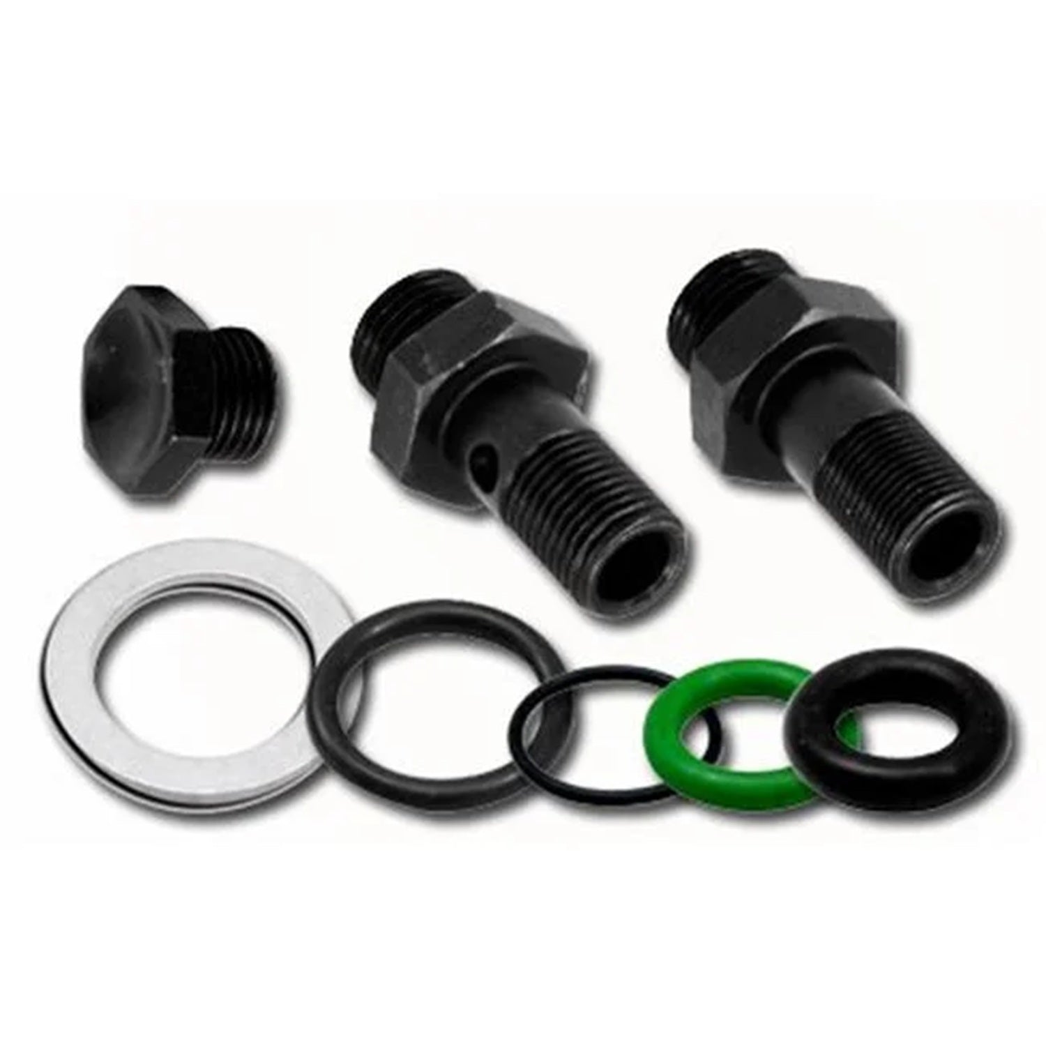 High Volume Fuel Rail Banjo Fitting With Hole Honda AEM Electronics-2