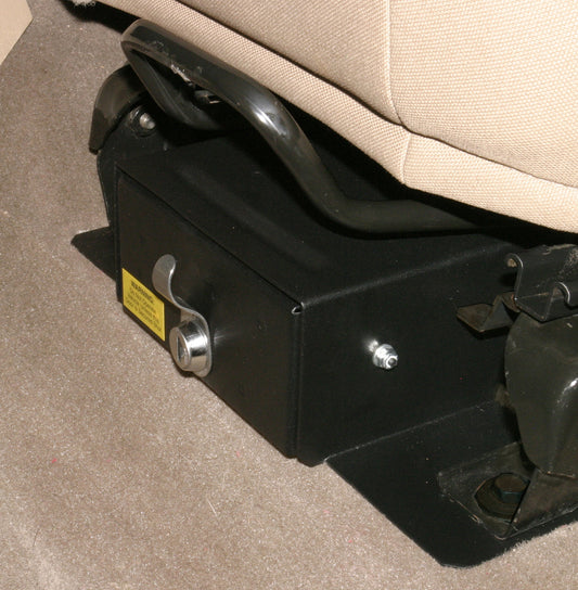 Front Driver Side Underseat Drawer - 97-02 Wrangjer TJ w/ Flip Seat Black Products Tuffy Security