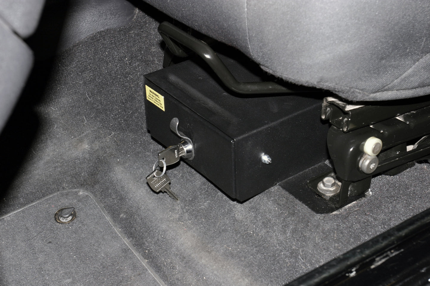 Front Driver Side Underseat Drawer - 03-06 Wrangjer TJ w/ Flip Seat Black Products Tuffy Security
