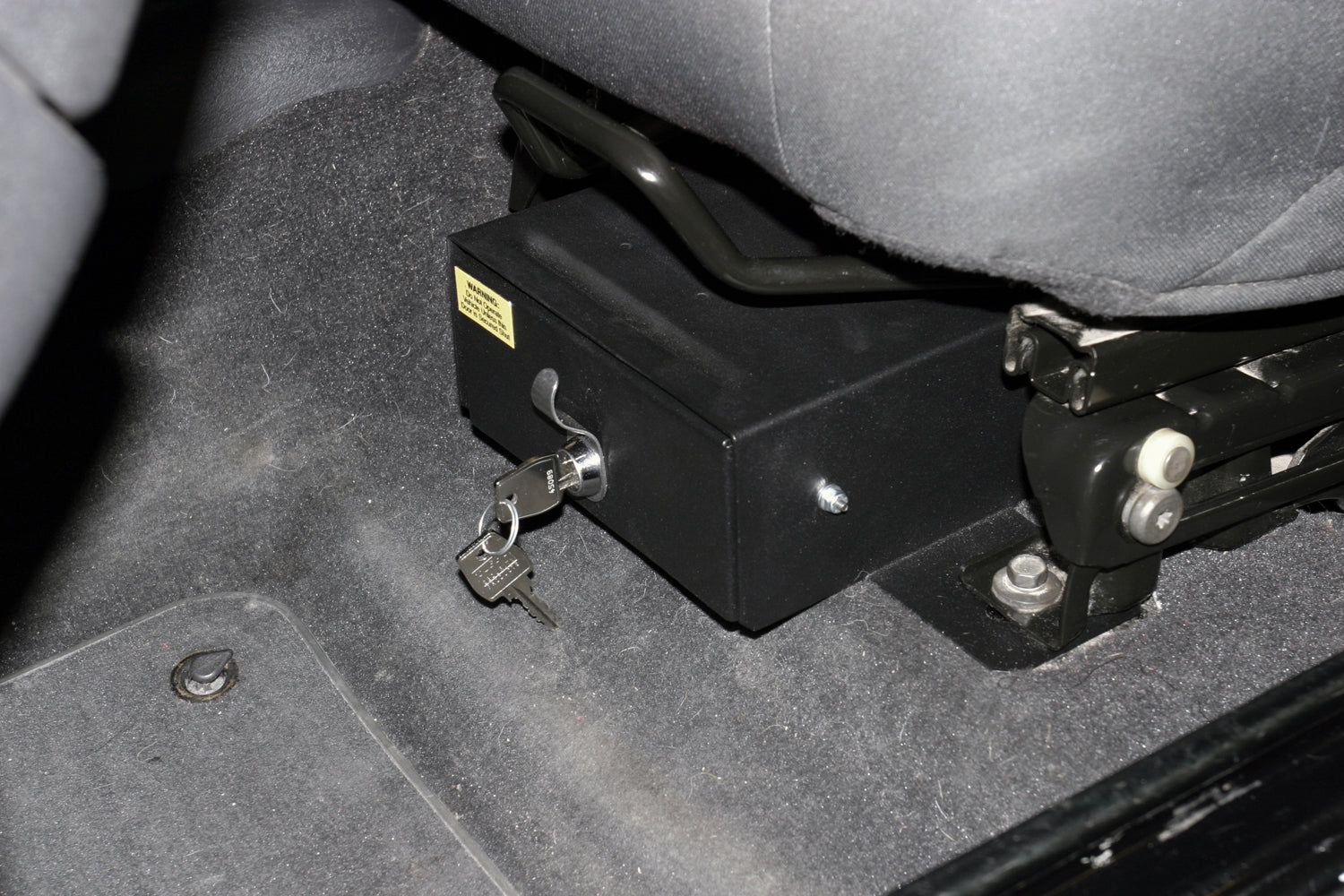 Front Driver Side Underseat Drawer - 03-06 Wrangjer TJ w/ Flip Seat Black Products Tuffy Security