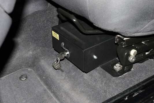 Front Driver Side Underseat Drawer - 03-06 Wrangjer TJ w/ Flip Seat Black Products Tuffy Security