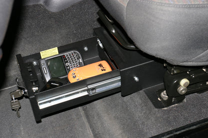 Front Driver Side Underseat Drawer - 03-06 Wrangjer TJ w/ Flip Seat Black Products Tuffy Security-1