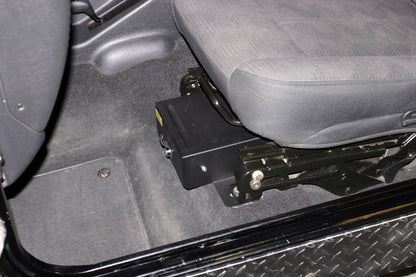 Front Driver Side Underseat Drawer - 03-06 Wrangjer TJ w/ Flip Seat Black Products Tuffy Security-2