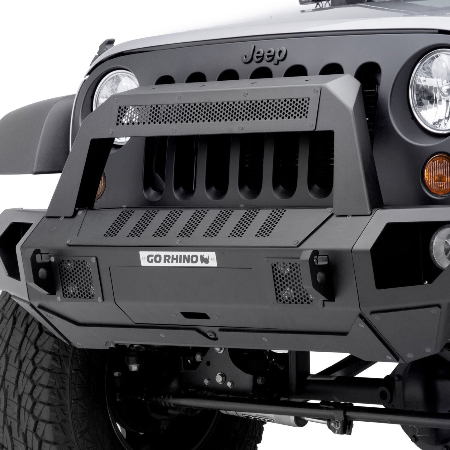 Trailline 10 Light Mount Bar Textured Black 2011-2026 Jeep Wrangler JK/JL 2020-2025 Jeep Gladiator 2021-2025 Ford Bronco Go Rhino-1