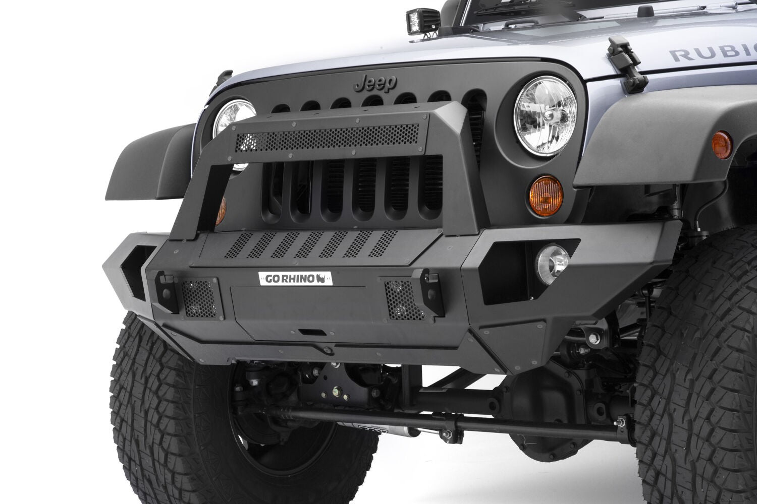 Trailline 10 Light Mount Bar Textured Black 2011-2026 Jeep Wrangler JK/JL 2020-2025 Jeep Gladiator 2021-2025 Ford Bronco Go Rhino-4