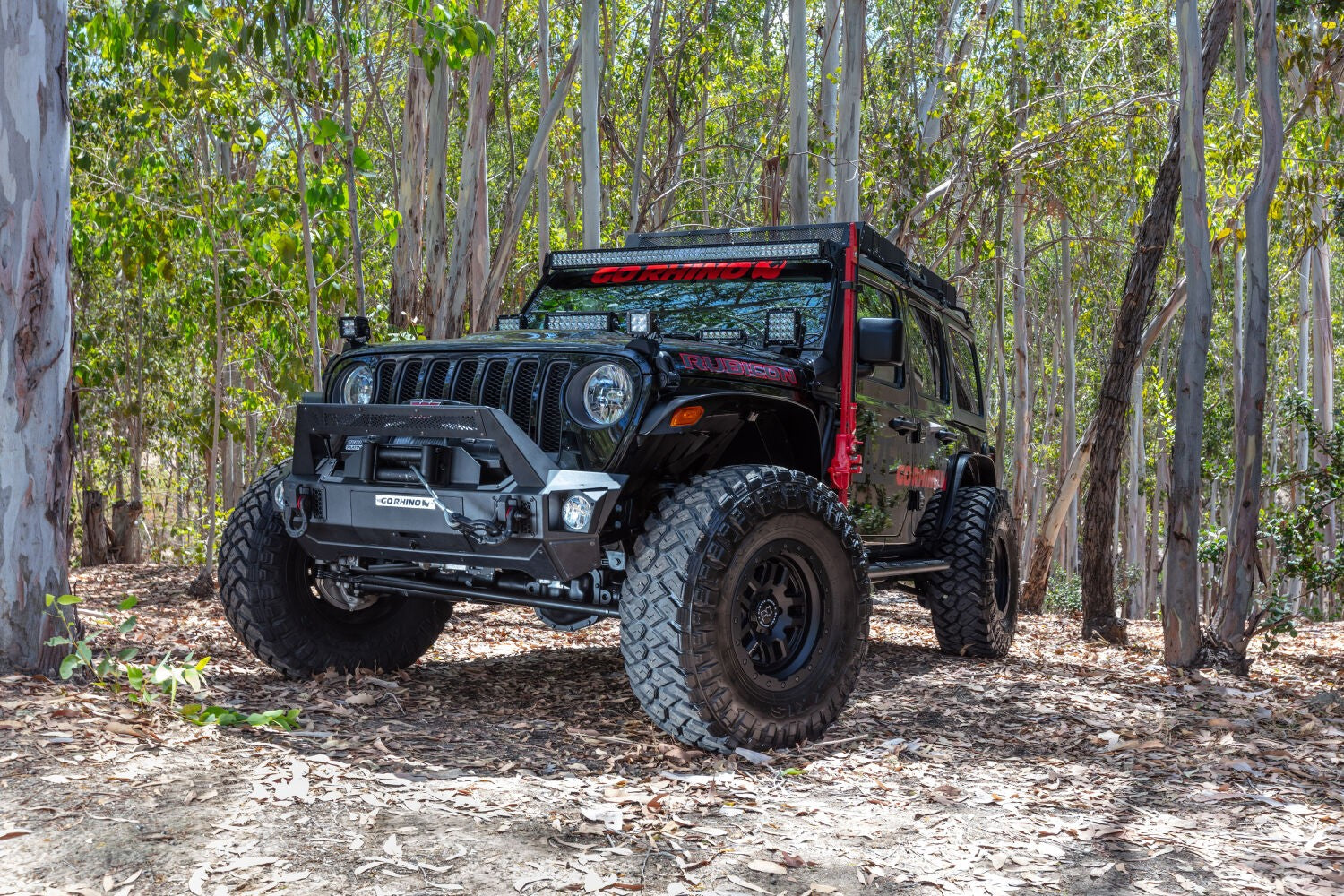 Trailline 20 Light Mount Bar Textured Black 2007-2026 Jeep Wrangler JK/JL 2020-2025 Jeep Gladiator 2021-2025 Ford Bronco Go Rhino