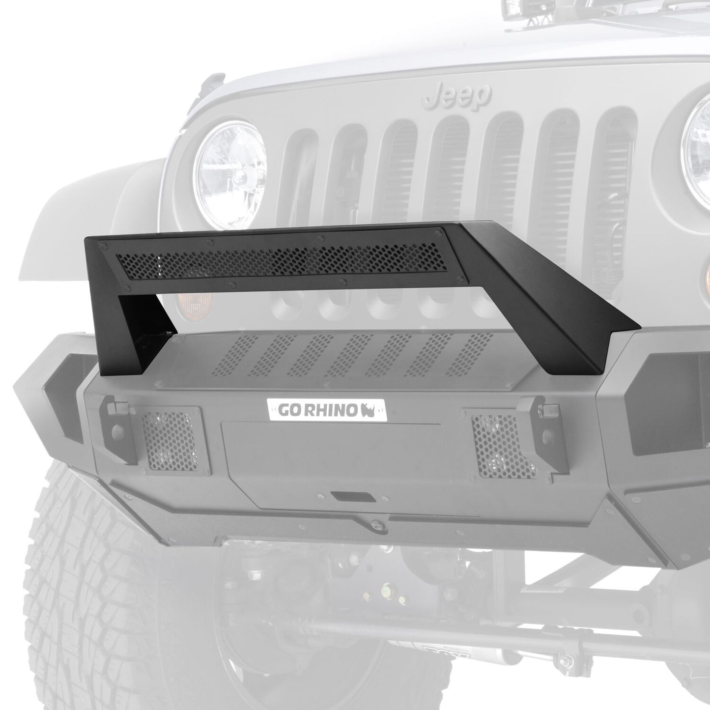 Trailline 20 Light Mount Bar Textured Black 2007-2026 Jeep Wrangler JK/JL 2020-2025 Jeep Gladiator 2021-2025 Ford Bronco Go Rhino-1