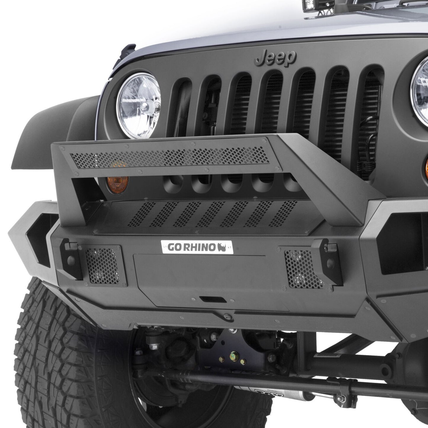 Trailline 20 Light Mount Bar Textured Black 2007-2026 Jeep Wrangler JK/JL 2020-2025 Jeep Gladiator 2021-2025 Ford Bronco Go Rhino-2