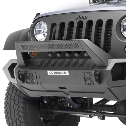 Trailline 20 Light Mount Bar Textured Black 2007-2026 Jeep Wrangler JK/JL 2020-2025 Jeep Gladiator 2021-2025 Ford Bronco Go Rhino-2