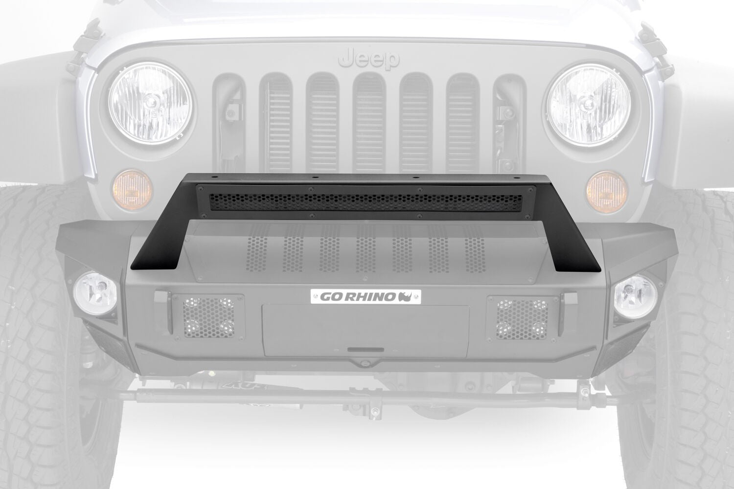 Trailline 20 Light Mount Bar Textured Black 2007-2026 Jeep Wrangler JK/JL 2020-2025 Jeep Gladiator 2021-2025 Ford Bronco Go Rhino-3