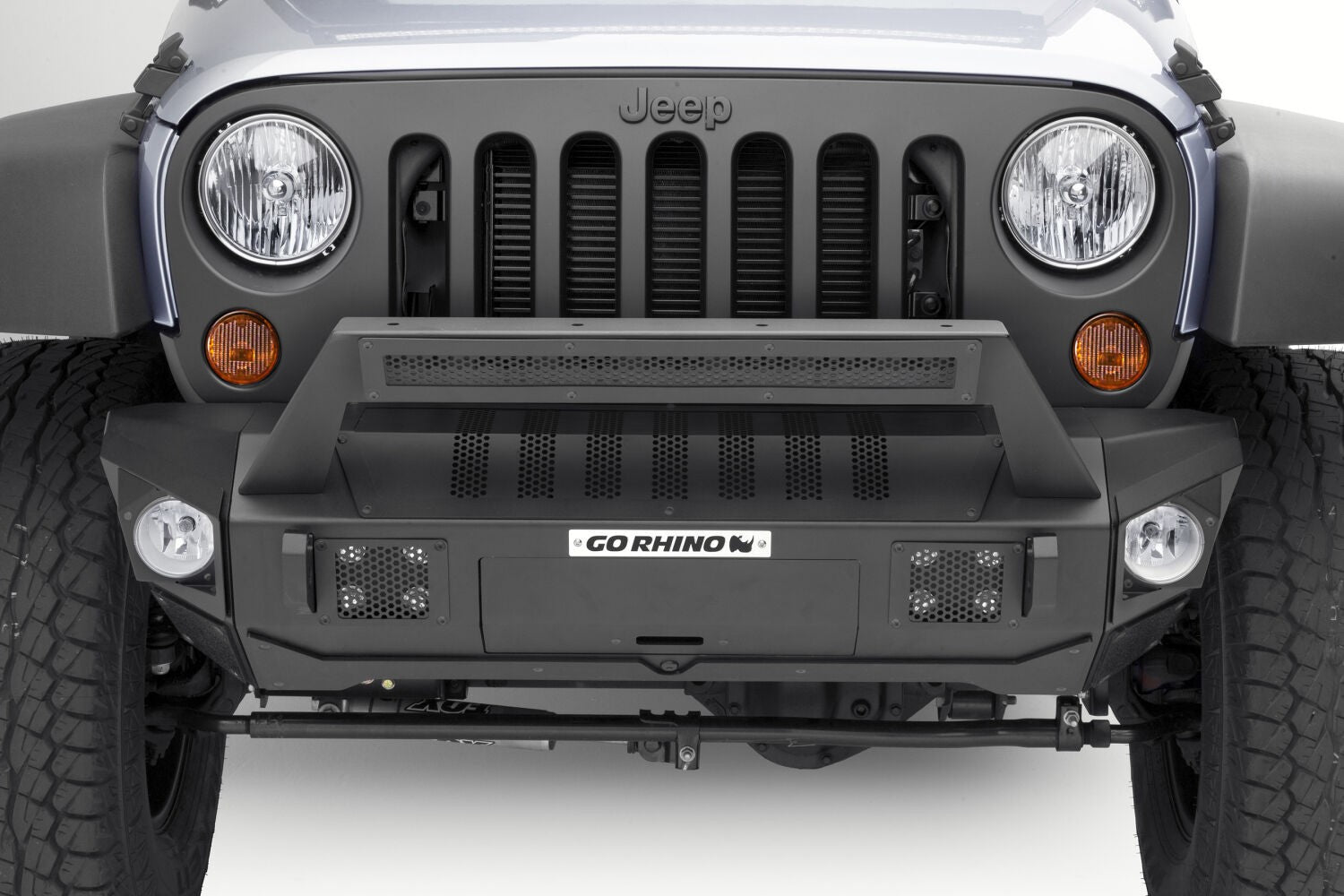 Trailline 20 Light Mount Bar Textured Black 2007-2026 Jeep Wrangler JK/JL 2020-2025 Jeep Gladiator 2021-2025 Ford Bronco Go Rhino-4