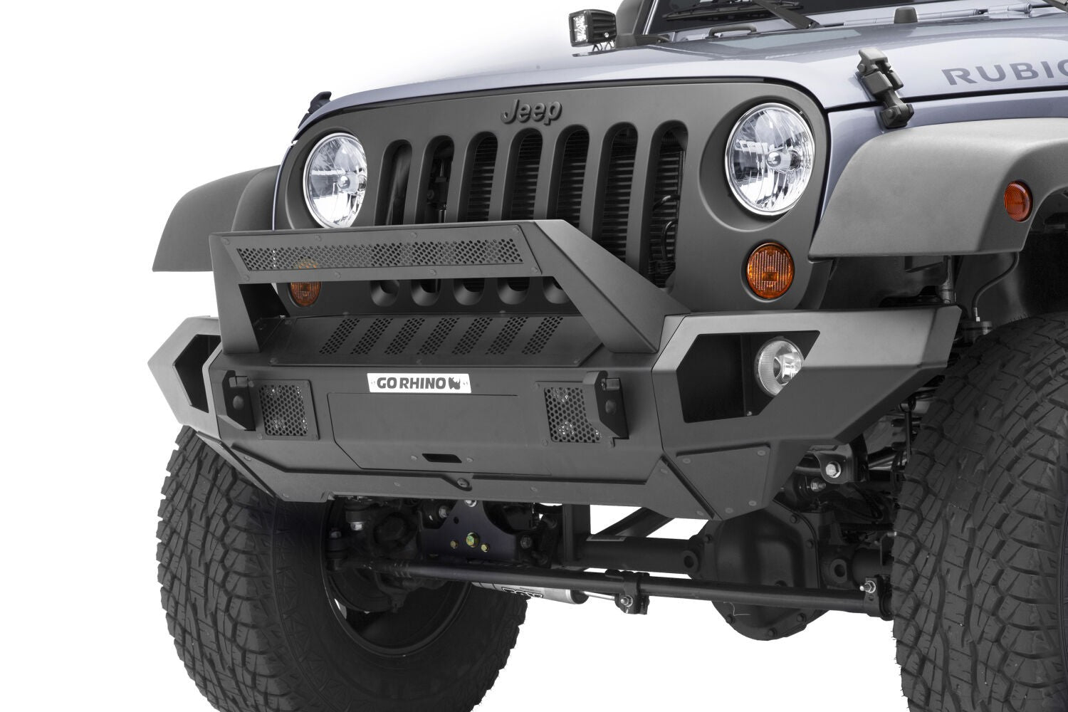 Trailline 20 Light Mount Bar Textured Black 2007-2026 Jeep Wrangler JK/JL 2020-2025 Jeep Gladiator 2021-2025 Ford Bronco Go Rhino-5