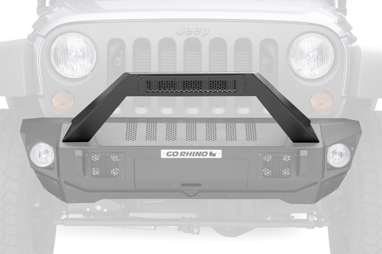 Trailline 30 Light Mount Bar Textured Black 2007-2026 Jeep Wrangler JK/JL 2020-2025 Jeep Gladiator Go Rhino-4