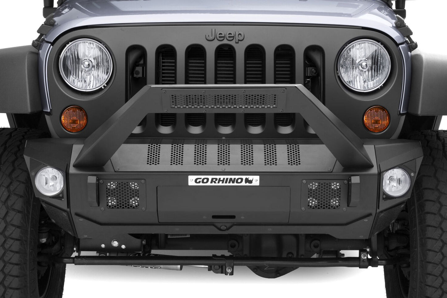 Trailline 30 Light Mount Bar Textured Black 2007-2026 Jeep Wrangler JK/JL 2020-2025 Jeep Gladiator Go Rhino-5