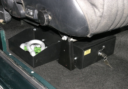 Front Passenger Side Underseat Drawer - 66-77 Bronco Black Products Tuffy Security
